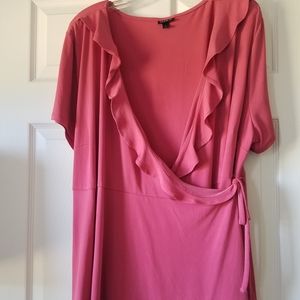 torrid Tops - Studio knit ruffle faux wrap top torrid Tops - Studio knit ruffle faux wrap top